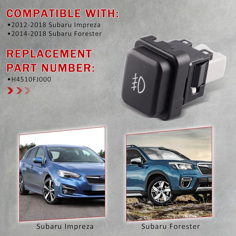 Predep Dash Fog Light Lamp Switch Compatible with 2012-2014 Subaru Impreza 2014-2018 Subaru Forester, Replace H4510FJ000 - Image 2